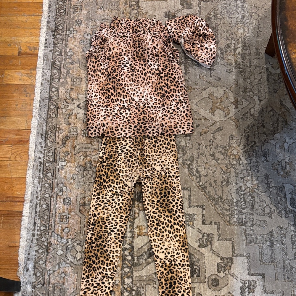 Janie and Jack Leopard Print Kids Matching Set